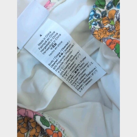 J Crew Womens One Piece Swimsuit in Mini Floral Walk Size 4 - Picture 5 of 6